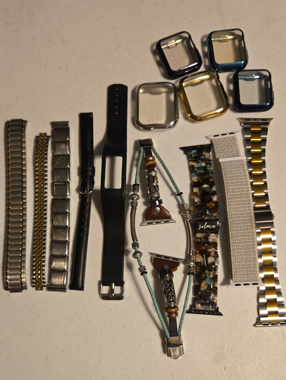 Interchangeable Watch Bands and Cases - Mixed Metal and Black
